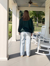 Load image into Gallery viewer, Walk By Faith Sweatshirt Top - Hunter Green
