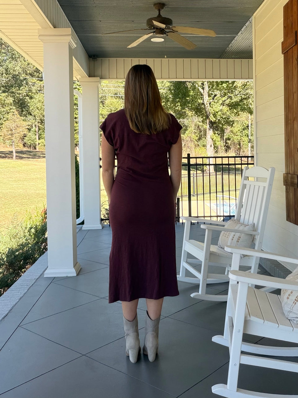 DRIVING ME CRAZY DRESS - MAROON