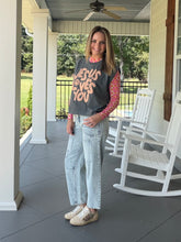 Load image into Gallery viewer, MAKE MY DAY JEANS - LT DENIM W/ PATCHES
