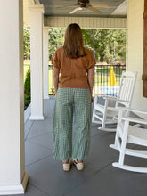 Load image into Gallery viewer, Mixed knit short sleeve sweater top - Camel
