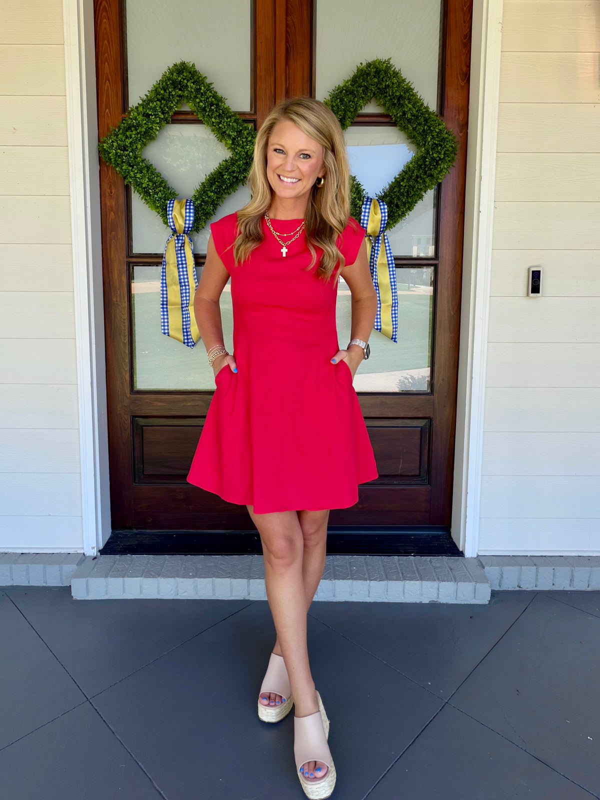 SEAMINGLY GOOD TIME DRESS - RED