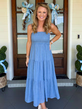 Load image into Gallery viewer, MAKE THE CUT DRESS - CHAMBRAY
