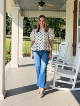 Load image into Gallery viewer, MORE TO ME TOP - DENIM DOT
