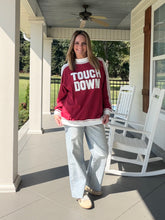 Load image into Gallery viewer, Touch Down Mock Neck Sweatshirt Top - Maroon
