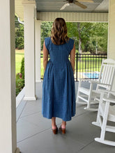 Load image into Gallery viewer, OPEN THE GATES DRESS - NAVY/BLUE
