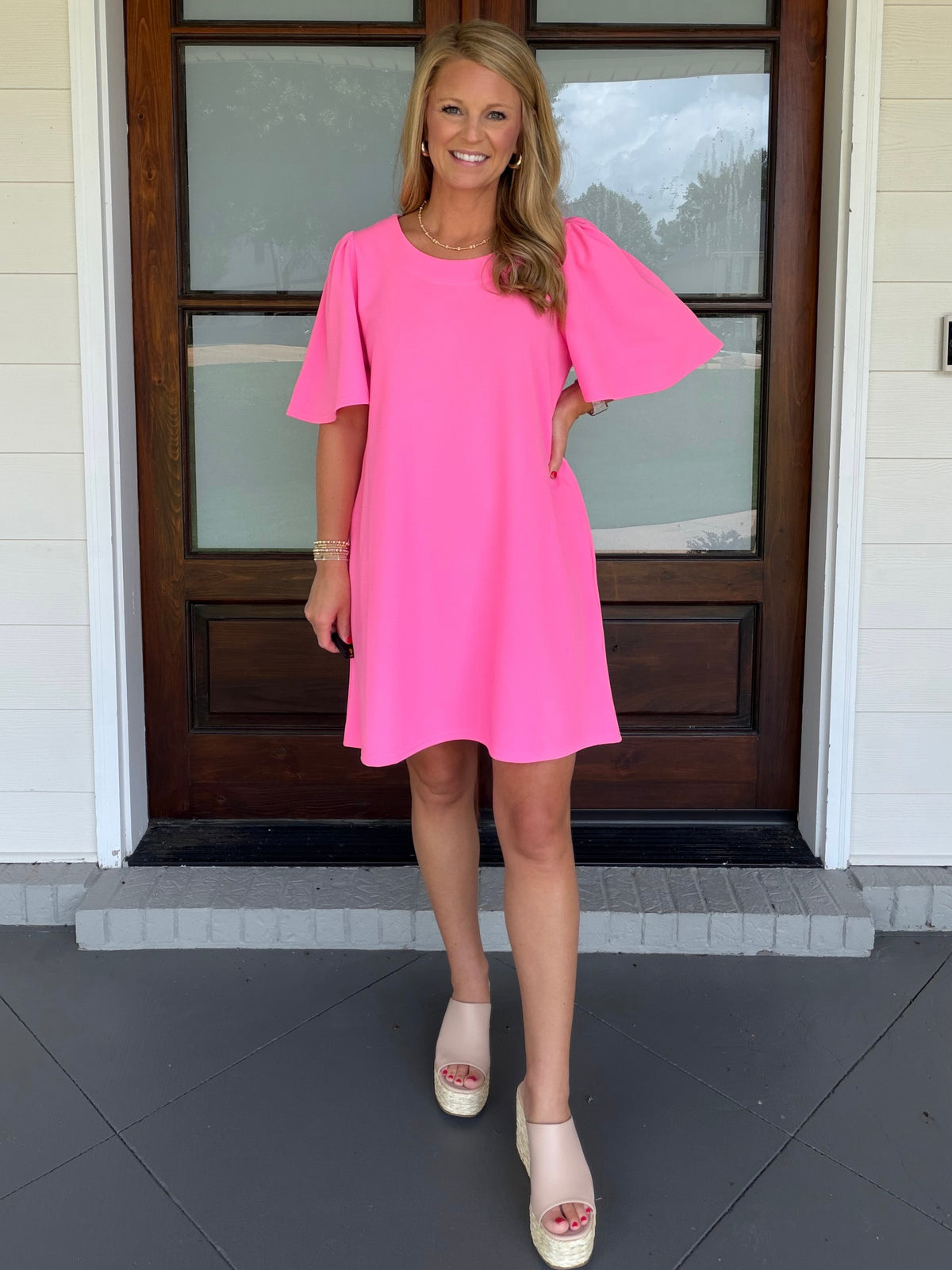 SEE ME NOW DRESS - NEON PINK