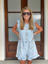 Load image into Gallery viewer, TRADING FOR THE GOOD ROMPER - LT DENIM
