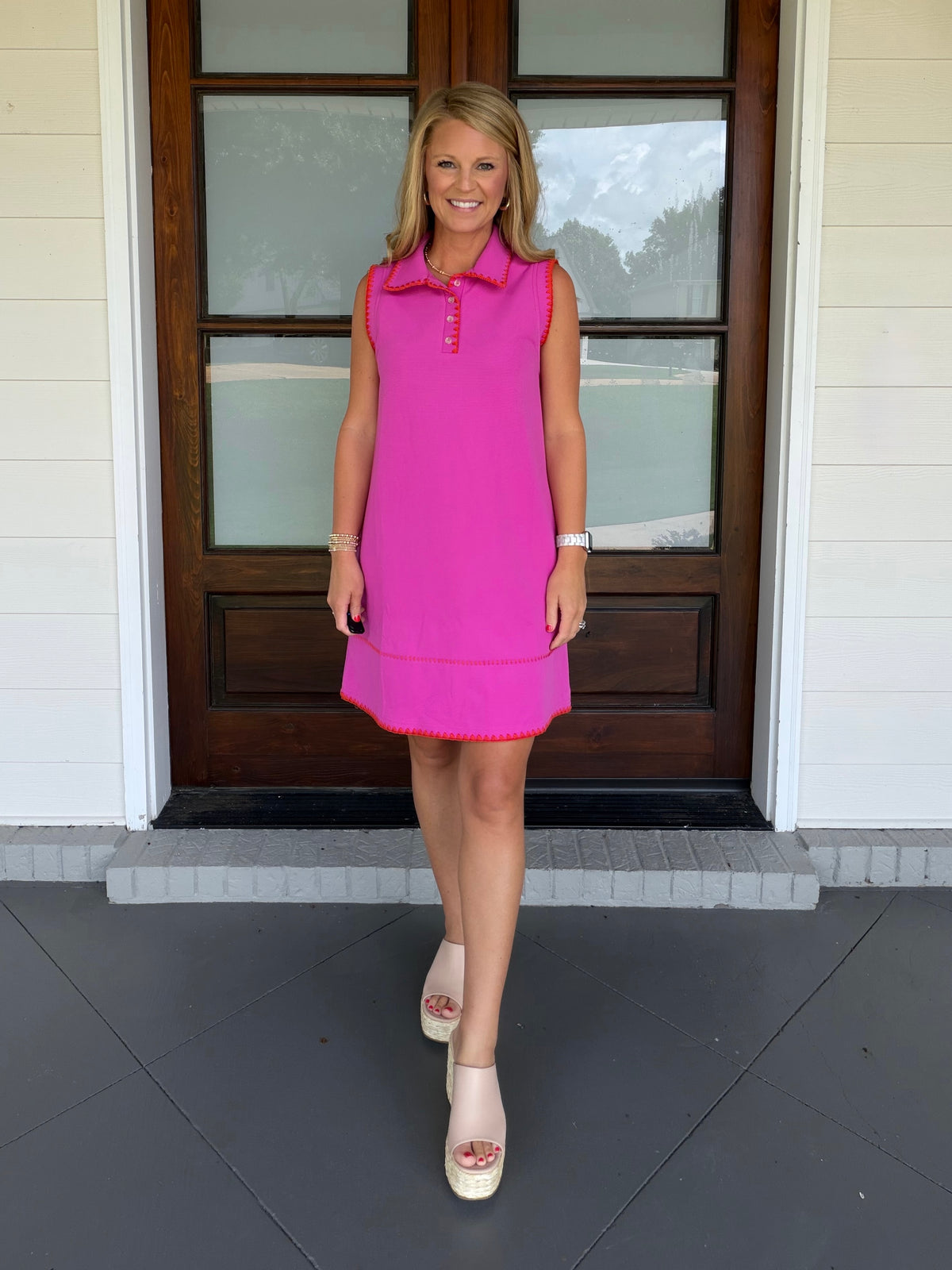 ALMOST MAYBE DRESS - MAGENTA