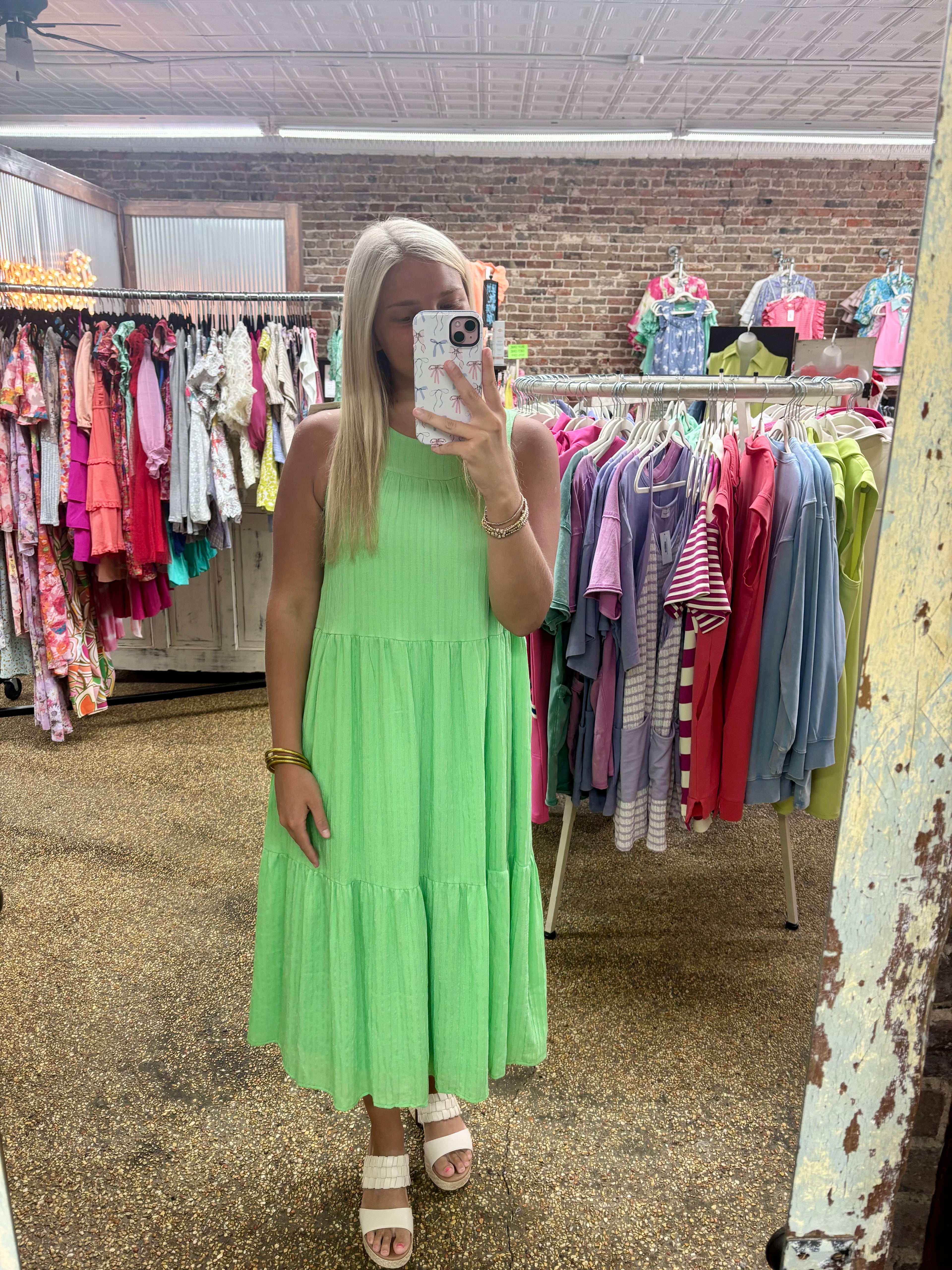 JUST BECAUSE DRESS - LIME