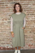 CALL ME LATER DRESS - OLIVE