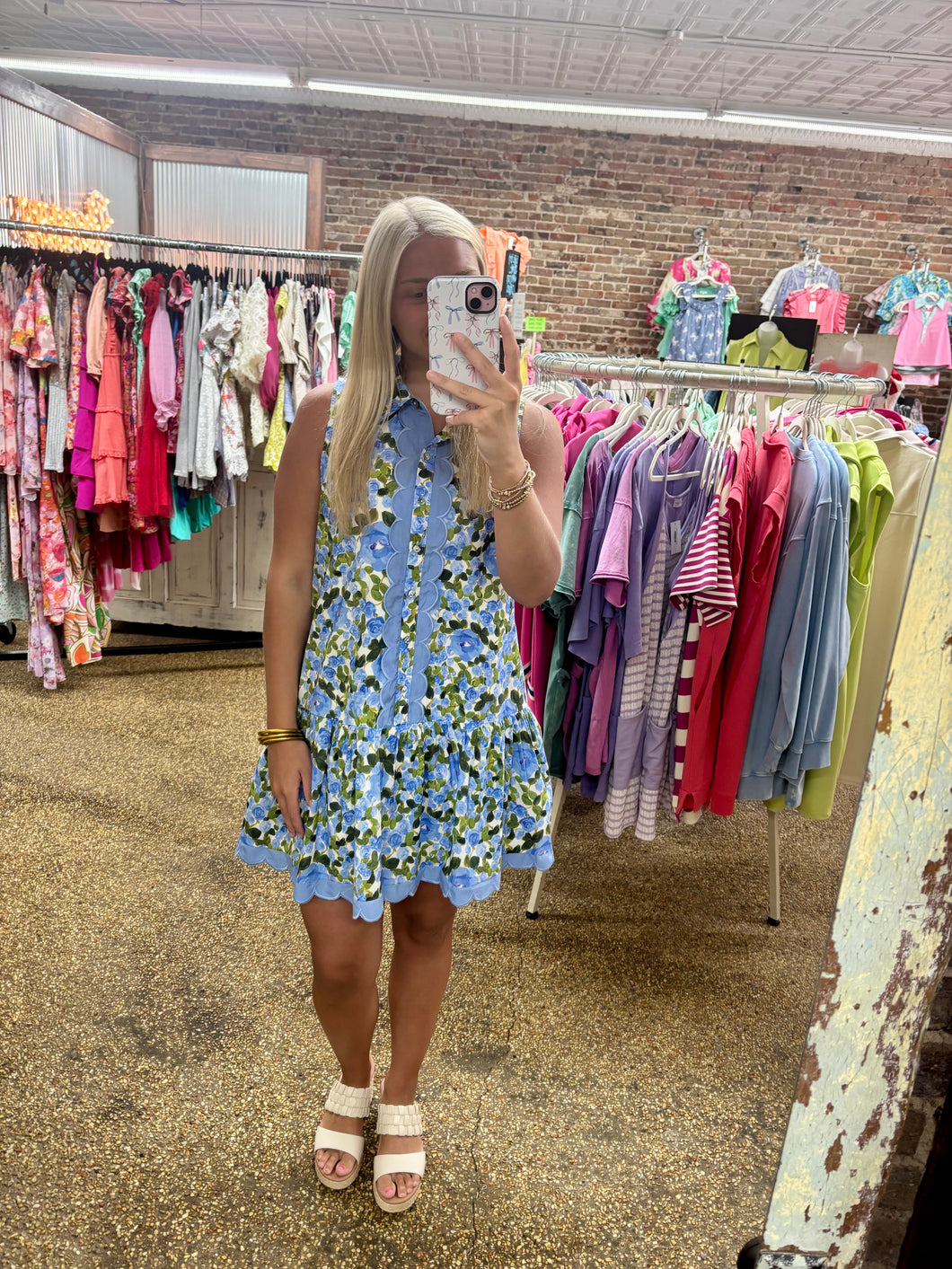 TAKE ME TO IT DRESS - BLUE/GREEN