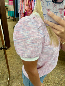 HARD TO SEE TOP - PINK/PURP