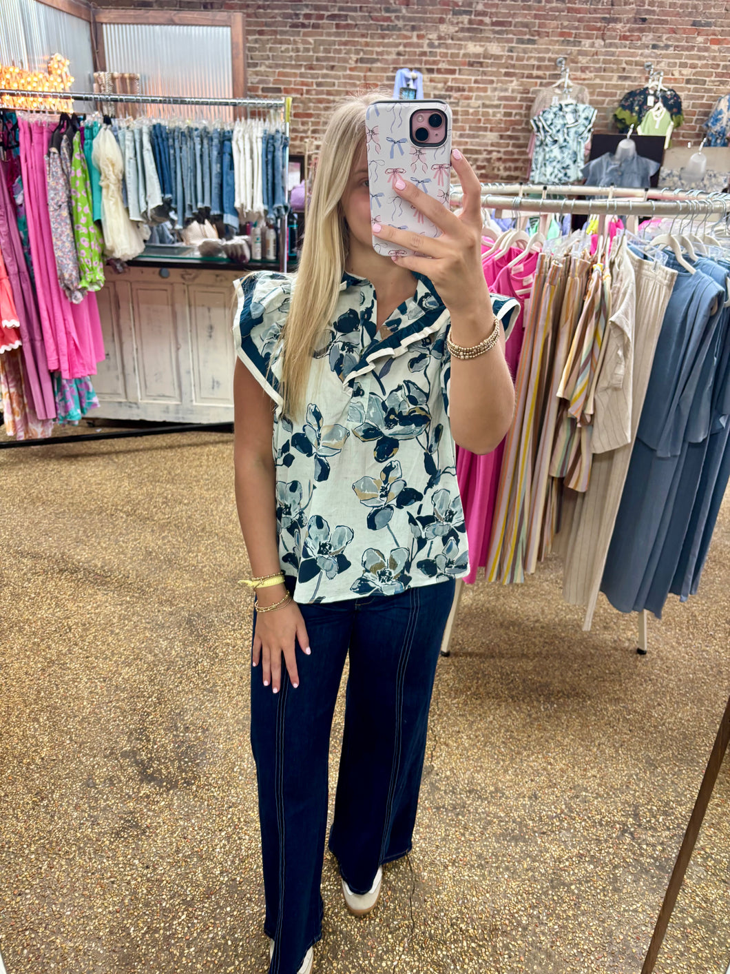 TALK ABOUT TOMORROW TOP - NAVY MIX