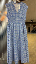 CHASING AFTER YOU DRESS - BLUE/IVORY