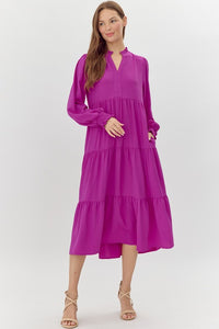 REST AT EASE DRESS - MAGENTA