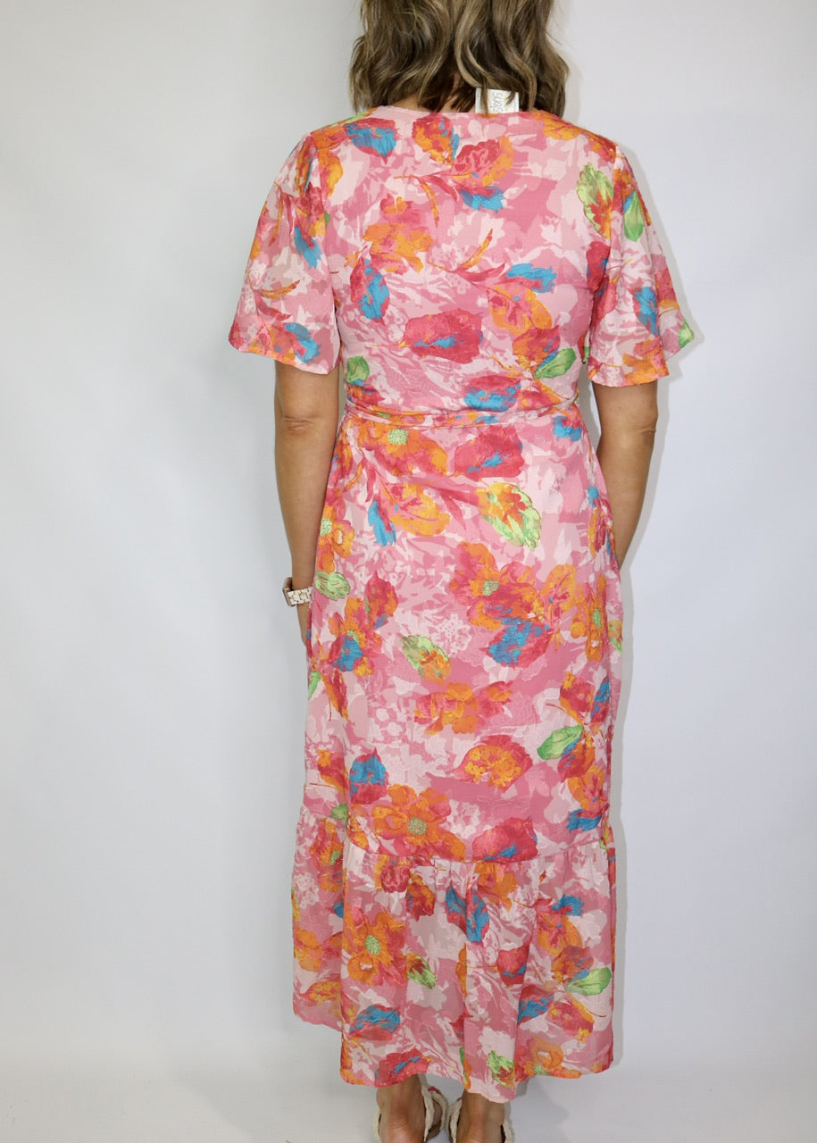BETTER THIS WAY DRESS - PINK MULTI