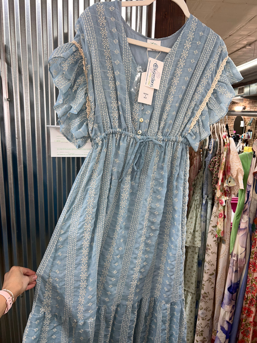 SO LONG AGO DRESS - BABY BLUE