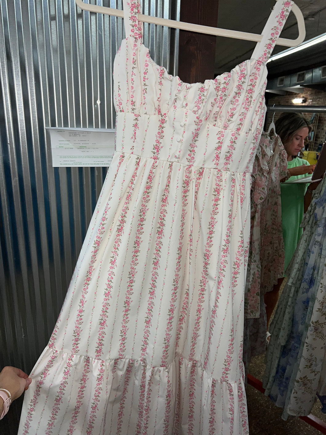 GET THE JOB DONE DRESS - IVORY/PINK