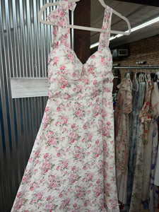 IT’S ALL ALRIGHT DRESS - WHITE PINK MIX
