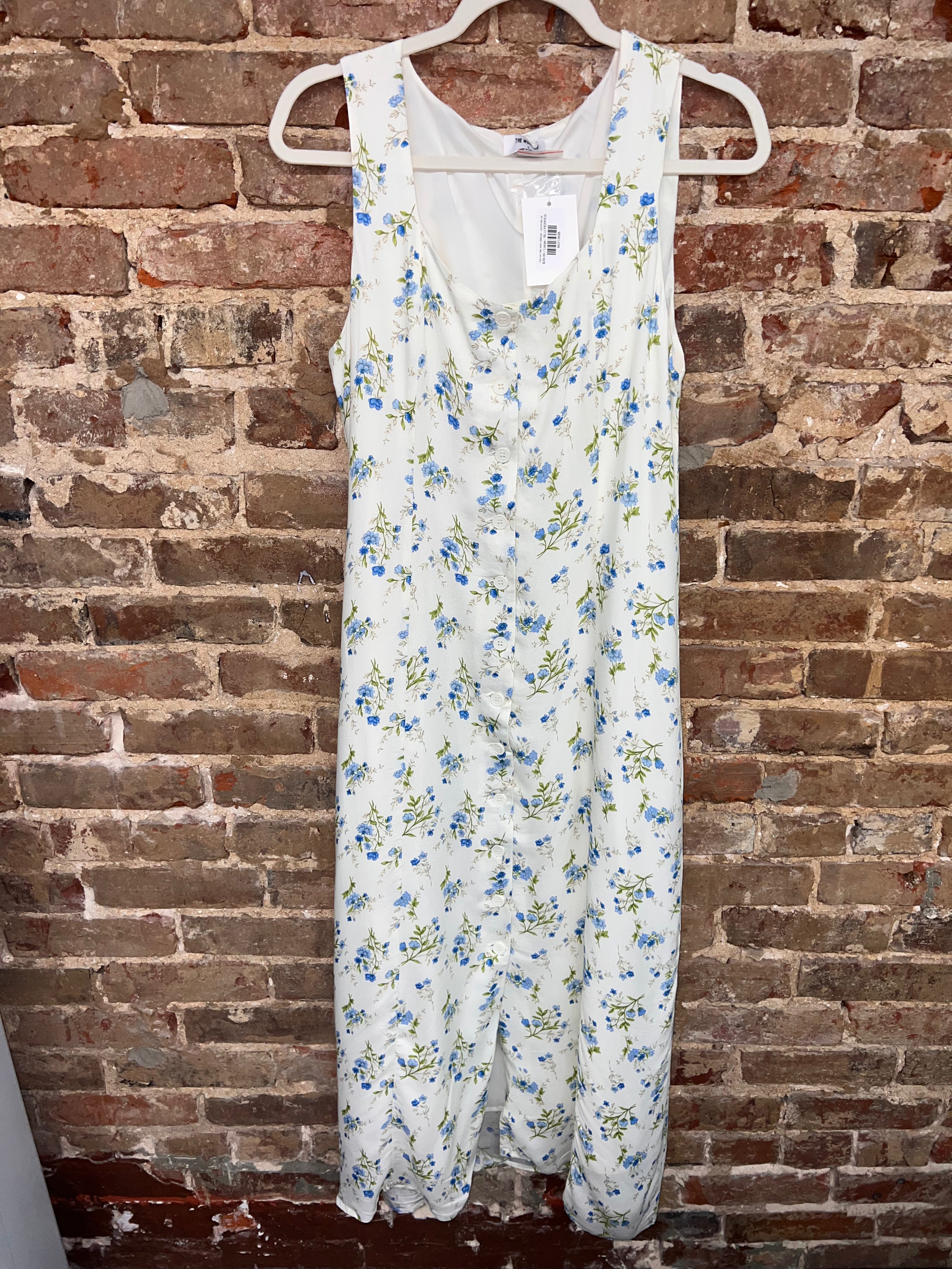 I’M ON THE WAY DRESS - IVORY/BLUE