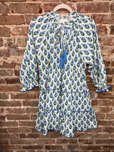 Load image into Gallery viewer, EASY AS CAN BE DRESS - WHITE/BLUE
