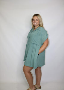 THE ALMOST MAYBE DRESS/TUNIC - TEAL