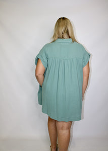 THE ALMOST MAYBE DRESS/TUNIC - TEAL