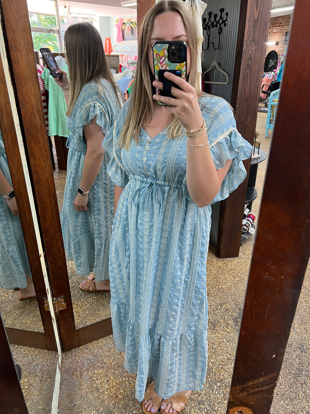SO LONG AGO DRESS - BABY BLUE