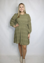 Load image into Gallery viewer, MAKE ME SMILE DRESS - OLIVE
