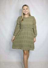 Load image into Gallery viewer, MAKE ME SMILE DRESS - OLIVE
