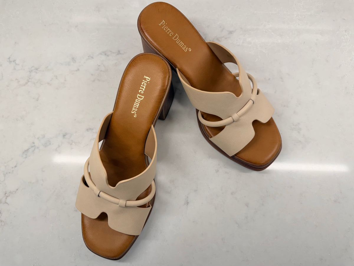 BRYCE HEELED SANDAL - NUDE