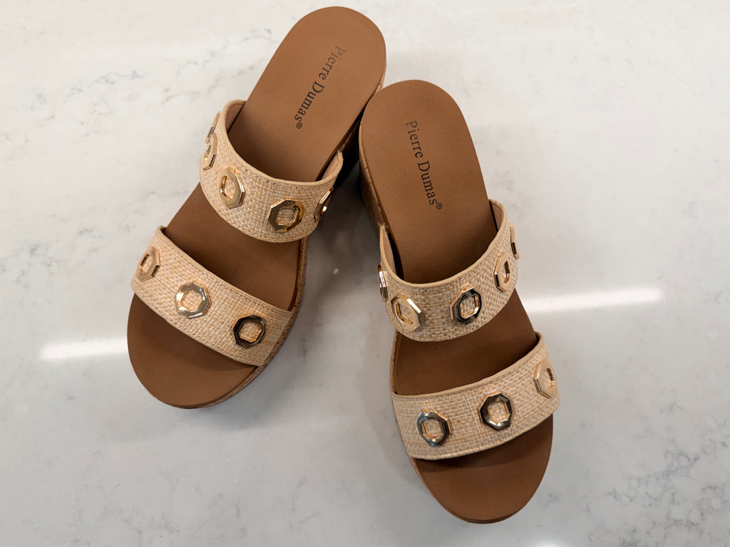 MOOD HEELED SANDAL - NATURAL