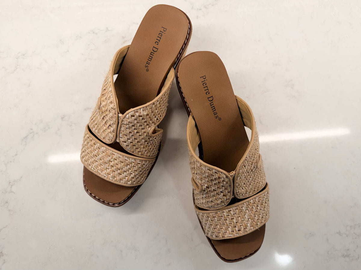 FLYNN WEDGE SANDAL - NATURAL
