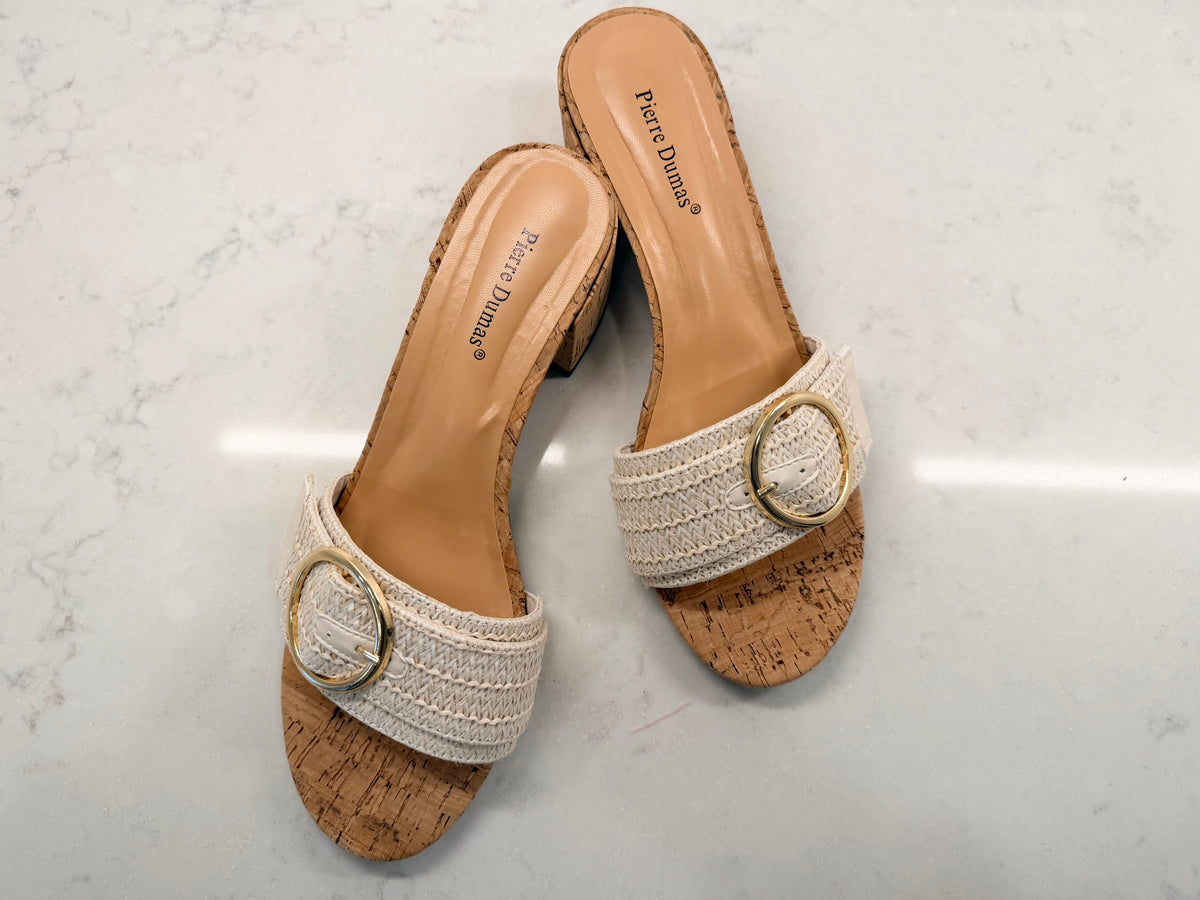 ODELIA HEELED SANDAL - CREAM