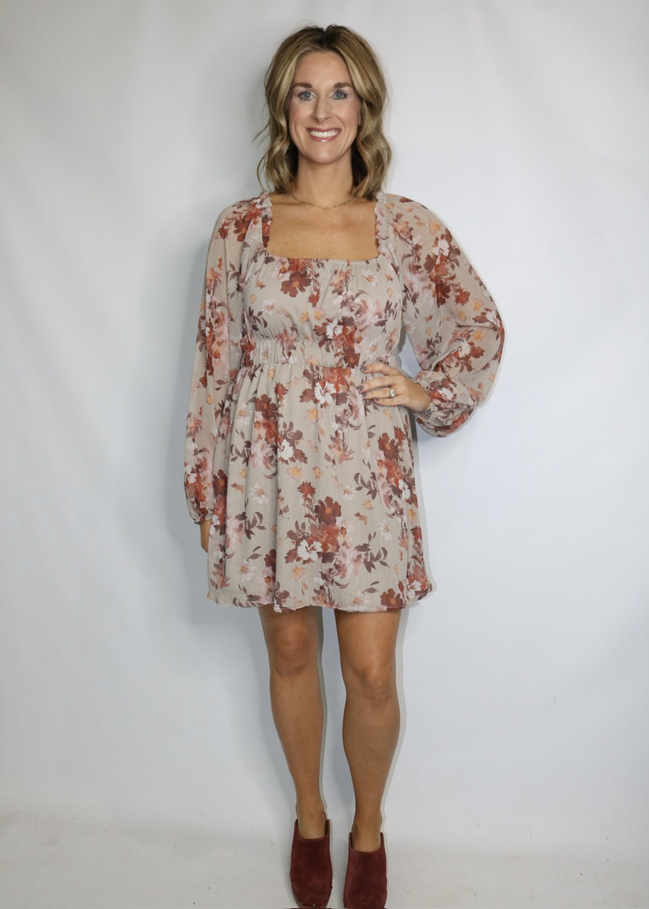 ALL THE FEELS DRESS - TAUPE