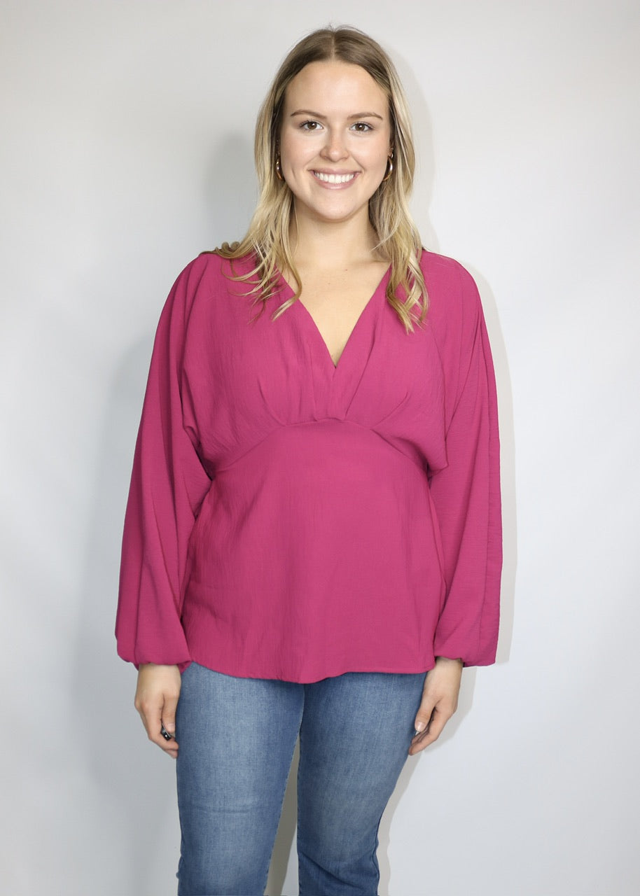 FEELS JUST RIGHT TOP - MAGENTA