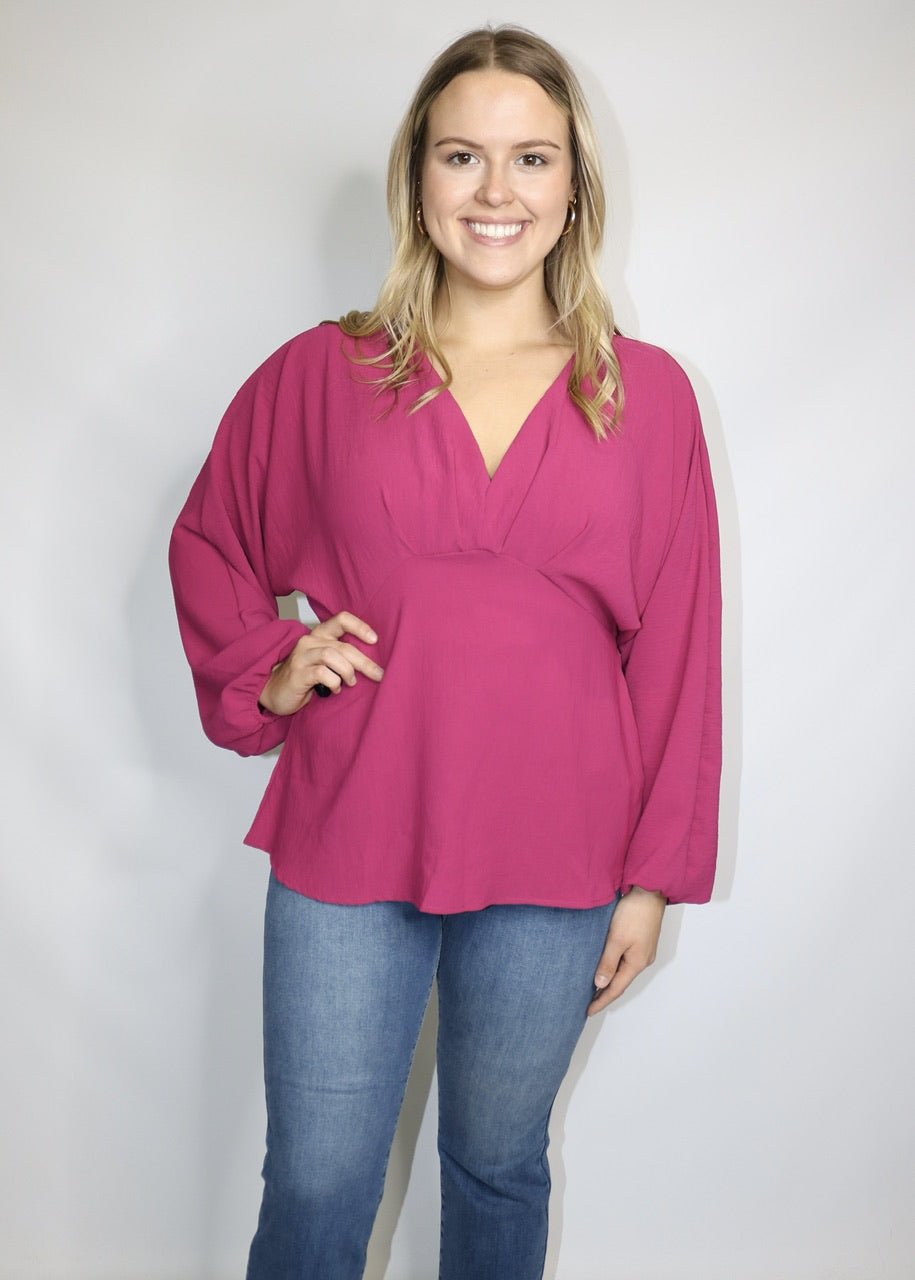 FEELS JUST RIGHT TOP - MAGENTA