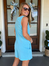 Load image into Gallery viewer, TAKE THE TRIP ROMPER - AQUA

