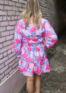 GET IN LINE DRESS - PINK/BLUE