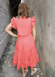 SEEKING MEMORIES DRESS - CORAL