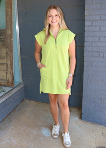 TIME AFTER TIME DRESS - LIME