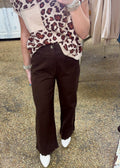 GIVE YOURSELF A BREAK PANTS - CHOCOLATE