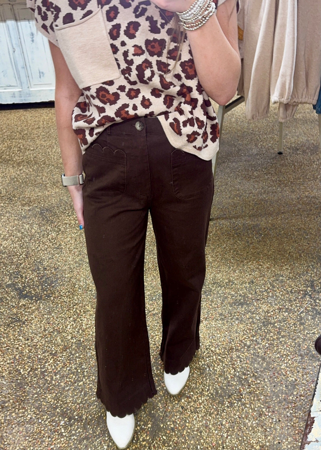 GIVE YOURSELF A BREAK PANTS - CHOCOLATE