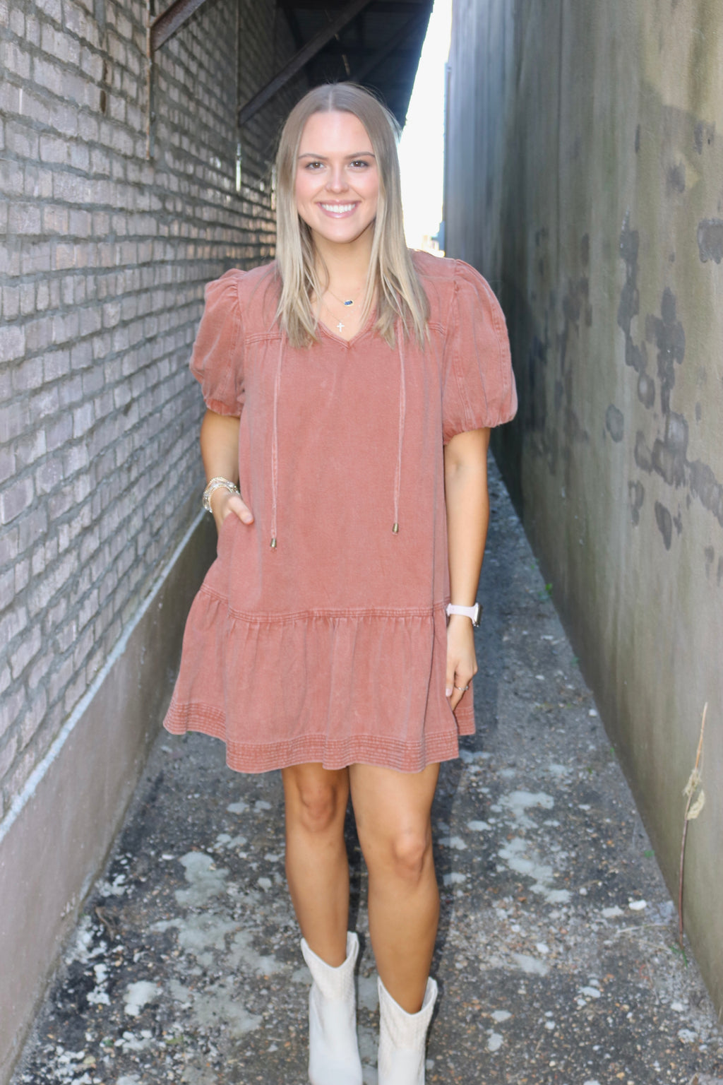 LOTS LEFT TO LIVE DRESS - RUST