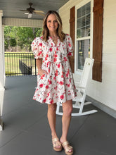 Load image into Gallery viewer, TAKE ME WITH YOU DRESS - WHITE/CORAL
