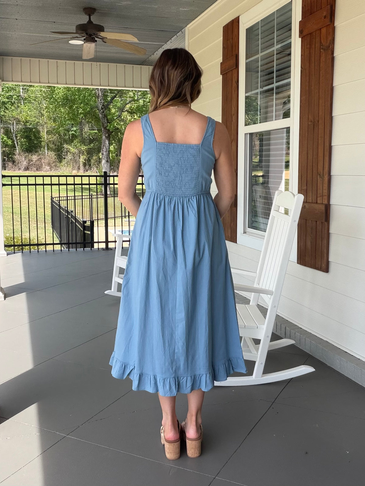 RAISE THE QUESTION DRESS - BLUE