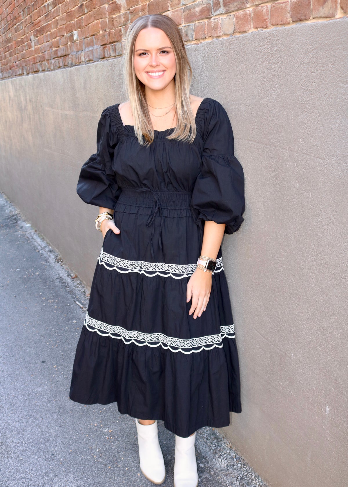 I KNOW YOU ARE WITH ME DRESS - BLACK
