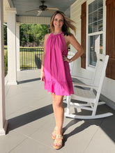 Load image into Gallery viewer, ON THE WAY BACK DRESS - MAGENTA
