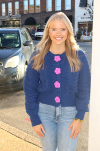 STAND NEXT TO ME SWEATER TOP - NAVY