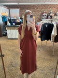 THERE SHE GOES DRESS - CLAY